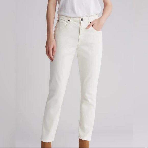 SLVRLAKE Lou Lou White Mid Rise Slim Jeans- 27 - Picture 1 of 6